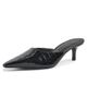 Black Suede Studio Black Suede Studio Riley 50 Heels BLACK CROC PATENT LEATHER - 1