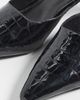 Black Suede Studio Black Suede Studio Riley 50 Heels BLACK CROC PATENT LEATHER - 6