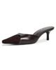 Black Suede Studio Black Suede Studio Rue 50 Heels Hot Fudge Leather/Suede - 1