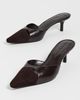 Black Suede Studio Black Suede Studio Rue 50 Heels Hot Fudge Leather/Suede - 5