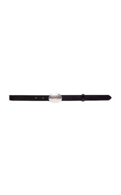 Black Suede Studio Black Suede Studio Sable Leather Belt