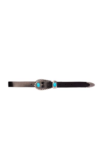 Black Suede Studio Black Suede Studio Spur Leather Belt
