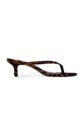 Black Suede Studio Black Suede Studio Tash Zebra Pony Hair Sandals