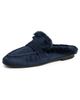 Black Suede Studio Black Suede Studio Theo Loafers Midnight Suede/Wool Shearling - 1