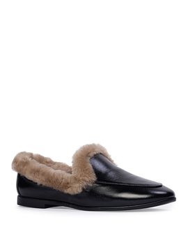 Black Suede Studio Black Suede Studio Women's Classic Shearling & Wool Lined Loafers