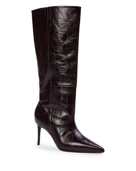 Black Suede Studio Black Suede Studio Women's Kath 80 Pointed Toe Knee High Boots