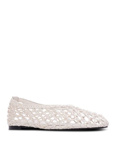 Black Suede Studio Black Suede Studio Women's Sonia Woven Leather Ballerina Flats