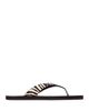 Black Suede Studio Black Suede Studio Women's Square Toe Calf Hair Flip Flops - 3