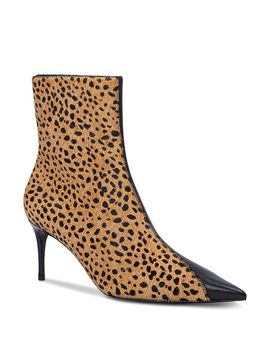 Black Suede Studio Black Suede Studio Women's Two Tone Leather Ankle Boots