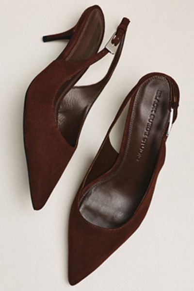 Black Suede Studio Branca 65 Kitten Heels