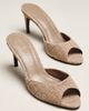 Black Suede Studio Jazz 70 Peep-Toe Mules - 1