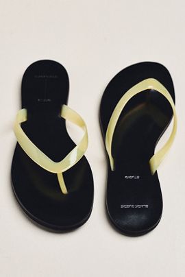 Black Suede Studio Jelly Flip-Flop Sandals