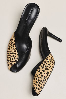 Black Suede Studio Noah Mule Heels