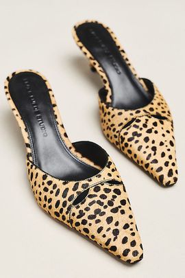 Black Suede Studio Rue 50 Kitten Heel Mules