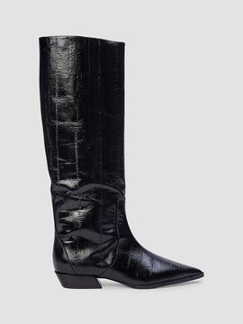 Black Suede Studio Women's Aero Printed Boots