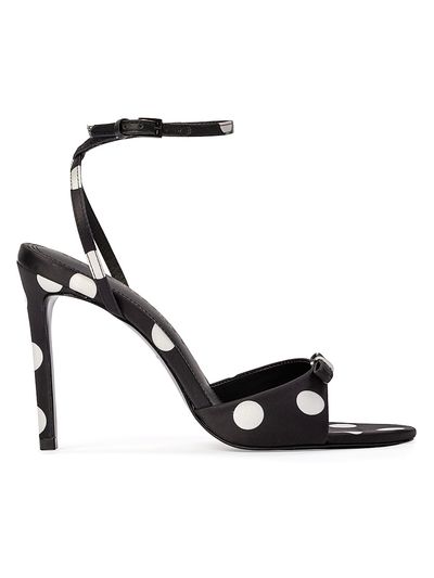 Black Suede Studio Women's Albie 100MM Polka Dot Sandals