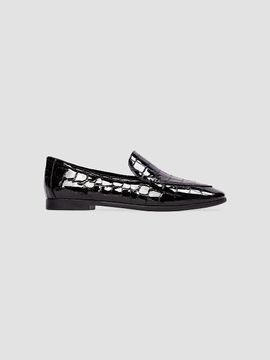 Black Suede Studio Women's Allie Croc Loafers