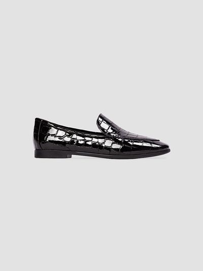 Black Suede Studio Women's Allie Croc Loafers