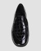 Black Suede Studio Women's Allie Croc Loafers - 3