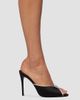 Black Suede Studio Women's Amelia 100MM Satin Mules - 5