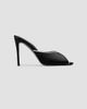 Black Suede Studio Women's Amelia 100MM Satin Mules - 6