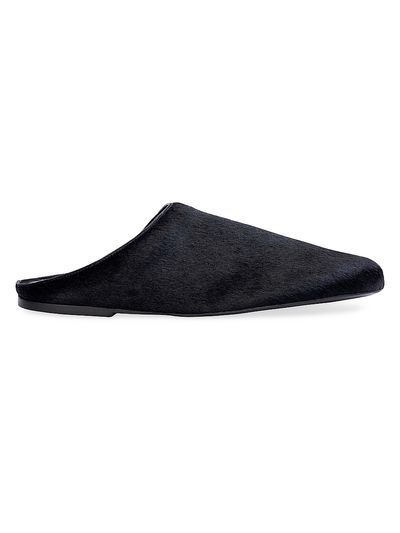 Black Suede Studio Women's Arie Pony Hair Slippers