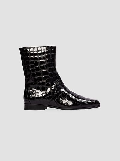 Black Suede Studio Women's Aries Croc Boots