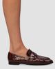 Black Suede Studio Women's Arrow Croc Loafers - 5