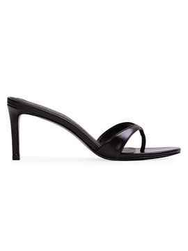Black Suede Studio Women's Aura 70MM Mule Sandals