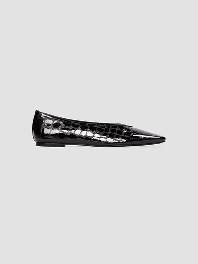 Black Suede Studio Women's Ayra Croc Ballerinas