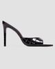 Black Suede Studio Women's Brea 100MM Croc Mule Sandals - 1
