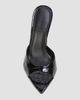 Black Suede Studio Women's Brea 100MM Croc Mule Sandals - 3