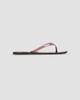 Black Suede Studio Women's Crystal Snake PVC Flip Flops - 6