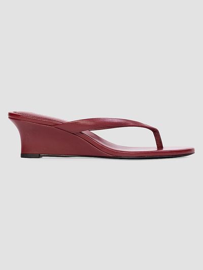 Black Suede Studio Women's Easy 50MM Leather Wedges