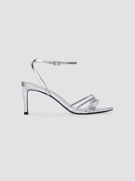 Black Suede Studio Women's Ella 70MM Metallic Sandals