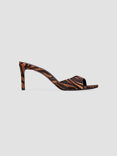 Black Suede Studio Women's Freddie 70MM Pony Hair Mules