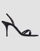 Black Suede Studio Women's Jolla 80MM Leather Slingback Sandals - 6