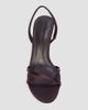 Black Suede Studio Women's Jolla 80MM Satin Slingback Sandals - 3