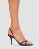Black Suede Studio Women's Jolla 80MM Satin Slingback Sandals - 5