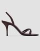 Black Suede Studio Women's Jolla 80MM Satin Slingback Sandals - 6