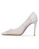 Black Suede Studio Women's Marina 100MM Lace Pumps - 4