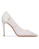 Black Suede Studio Women's Marina 100MM Lace Pumps - 7