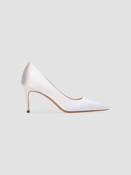Black Suede Studio Women's Mia 80MM Satin Pumps