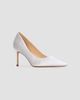 Black Suede Studio Women's Mia 80MM Satin Pumps - 2
