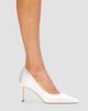 Black Suede Studio Women's Mia 80MM Satin Pumps - 5