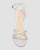Black Suede Studio Women's Miley 70MM Satin Sandals - 4