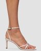 Black Suede Studio Women's Miley 70MM Satin Sandals - 5