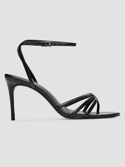 Black Suede Studio Women's Olie 80MM Leather Sandals