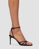 Black Suede Studio Women's Olie 80MM Leather Sandals - 5