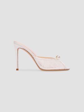 Black Suede Studio Women's Sadie 100MM Lace Sandals